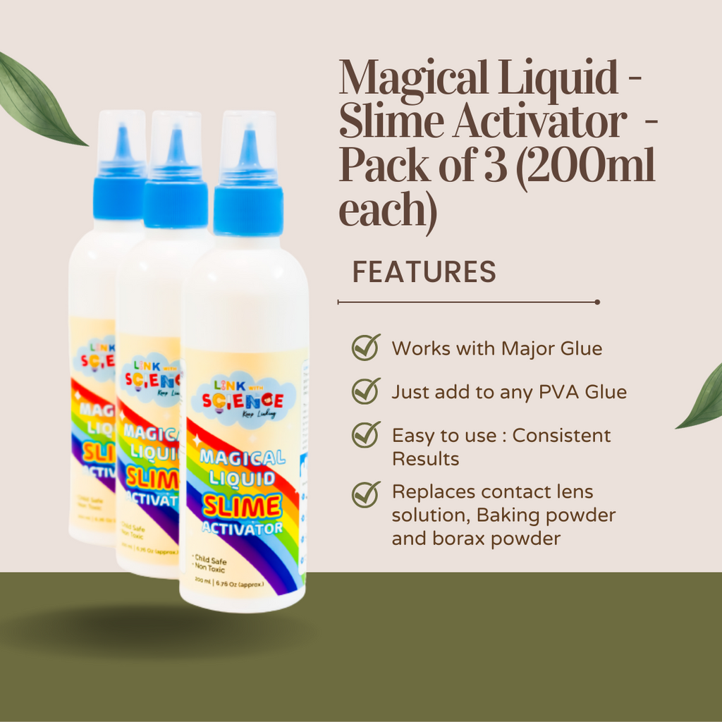 Borax Slime Activator - Liquid Solution Better than Contact Lens Fluid,  Laundry Starch Powder, Biotrue, Saline Solution. [GREAT FOR KIDS, WORKS  EVERYTIME] Magical Activator Works With PVA, Elmers Glue 