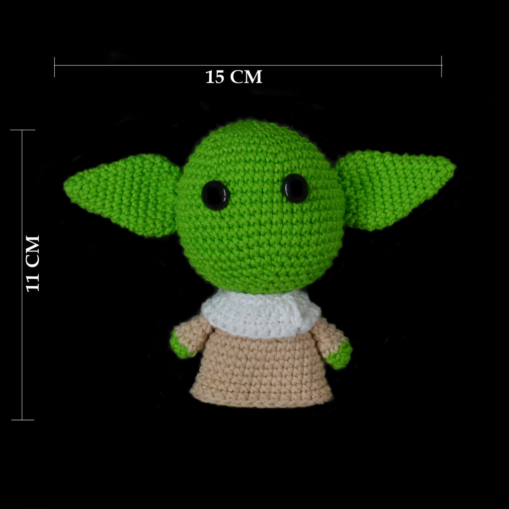 CROCHET PATTERN Baby Yoda rattle newborn wooden toy