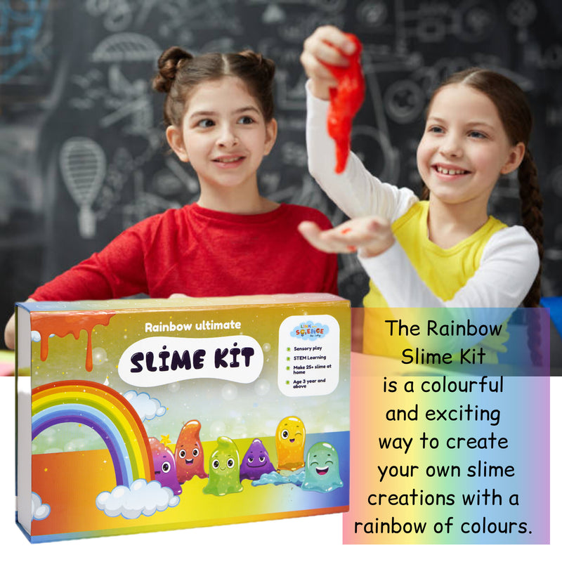 Link With Science 69 Pieces Ultimate Combo of Snow and Slime Kit (Rainbow Slime Kit and Glow in Dark Magical Snow Kit) Pack of 2