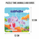 Puzzle Time Animals and Birds for Kids 4 Years+ | 12 Jigsaw Puzzle with Sand Timer and Pouch | 108 Pieces | Educational Puzzle Game for Fun and challegne | Improves Focus and Speed