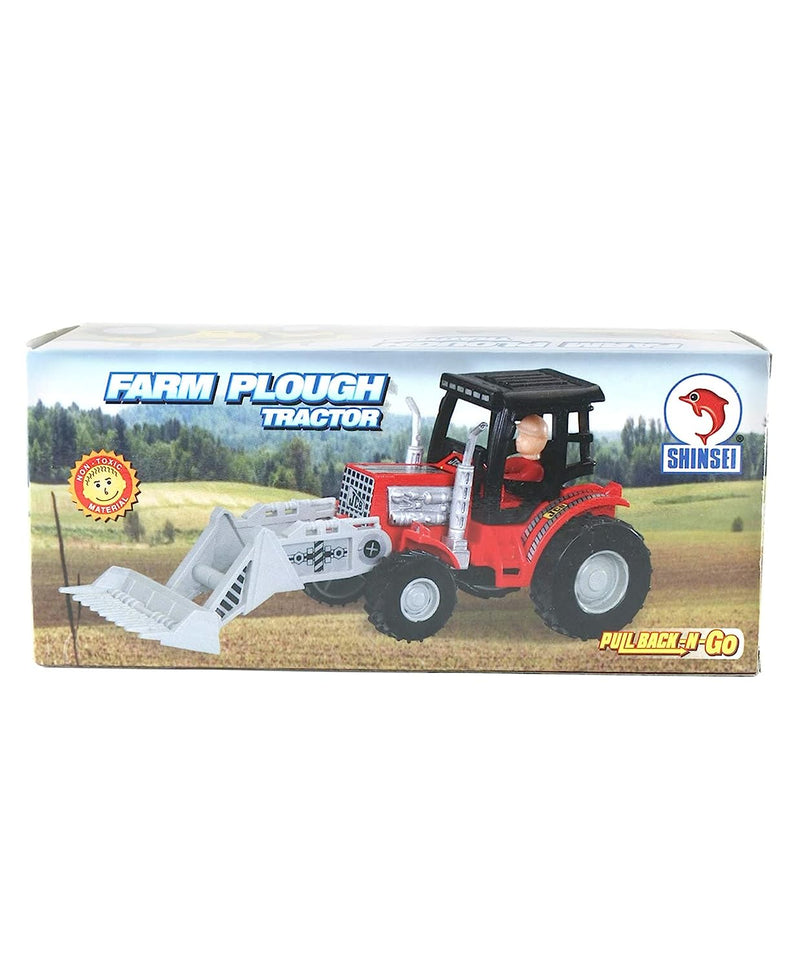 Farm Plough Tractor Maintenance Free Pullback Spring Action Race Toy Gift for Boys 3+ Years. Strong ABS Plastic ,No Sharp Edges