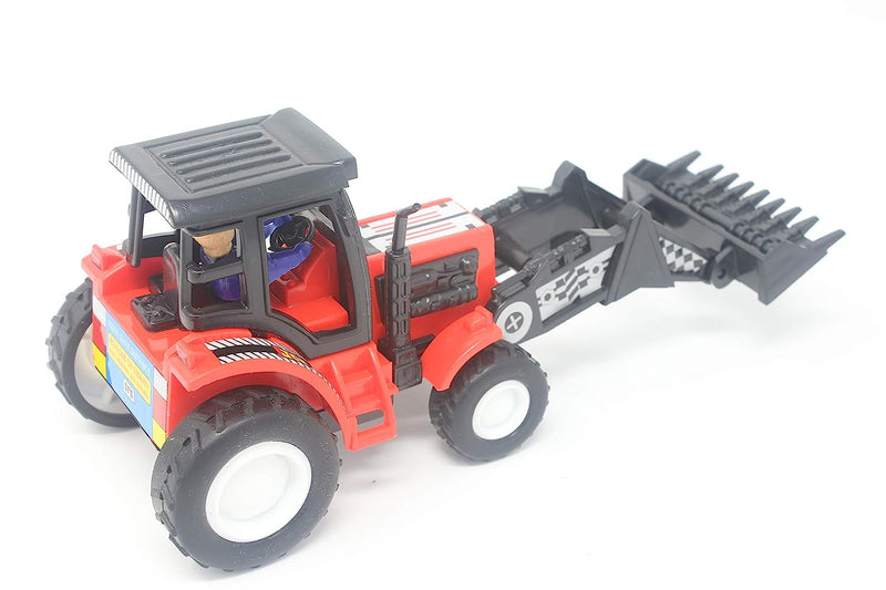 Farm Plough Tractor Maintenance Free Pullback Spring Action Race Toy Gift for Boys 3+ Years. Strong ABS Plastic ,No Sharp Edges