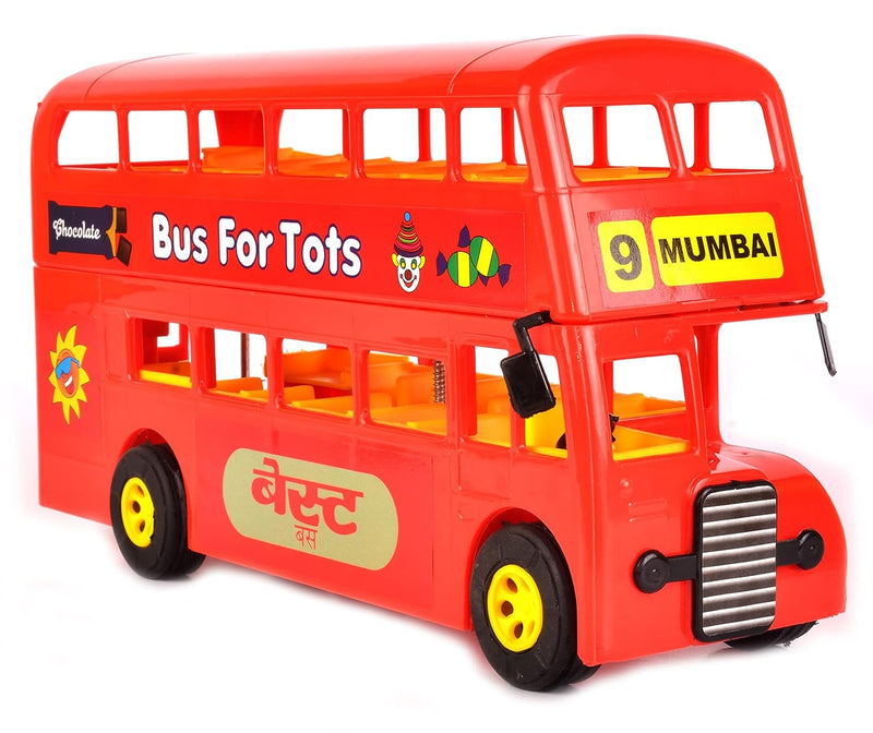 Double Decker City Bus of Mumbai - Vehicle Friction Toy, Age: 3 Years & Above, Color: Red