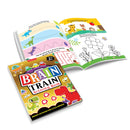 Brain Train Activity Book for Kids Age 3+ - With Colouring Pages, Mazes, Puzzles & Word searches Activities