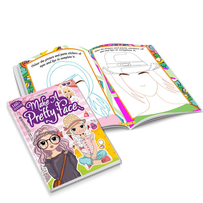 Make A Pretty Face and Nail Art, Hair Style Pack- 2 Books : Interactive & Activity Children Book by Dreamland Publications