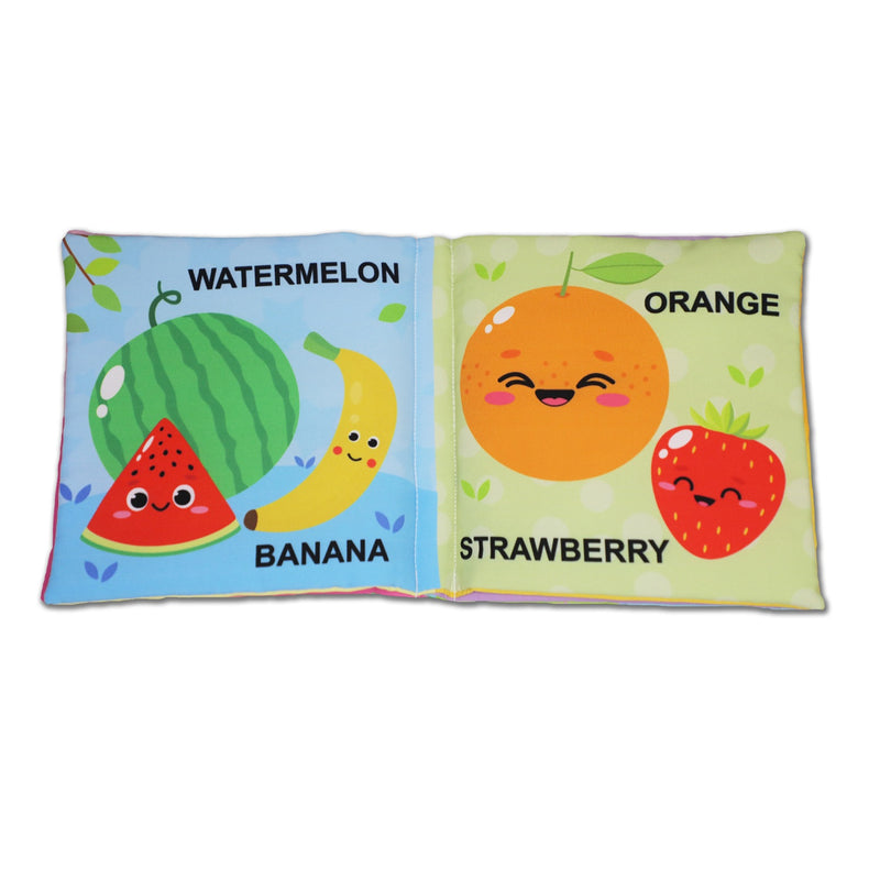 Baby My First Cloth Book Fruit and Vegetables with Squeaker and Crinkle Paper, Non-Toxic Early Educational Toy for Toddler, Infants  : Children Cloth Books Book By Dreamland