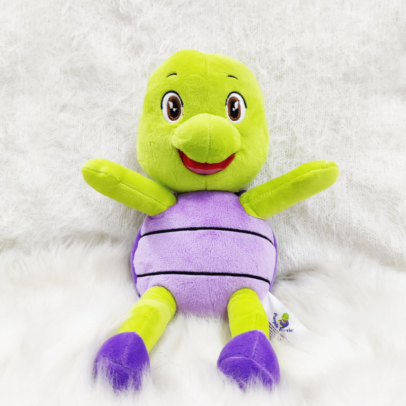 Purple Turtle Soft Toy for Kids' with 9 Story Books Free (20x20 Storybooks)