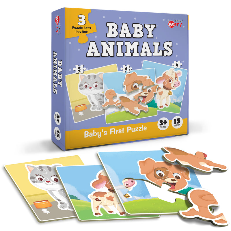 Baby’s First Puzzle Game: Baby Animals - Fun & Educational Jigsaw Puzzle Set for Kid