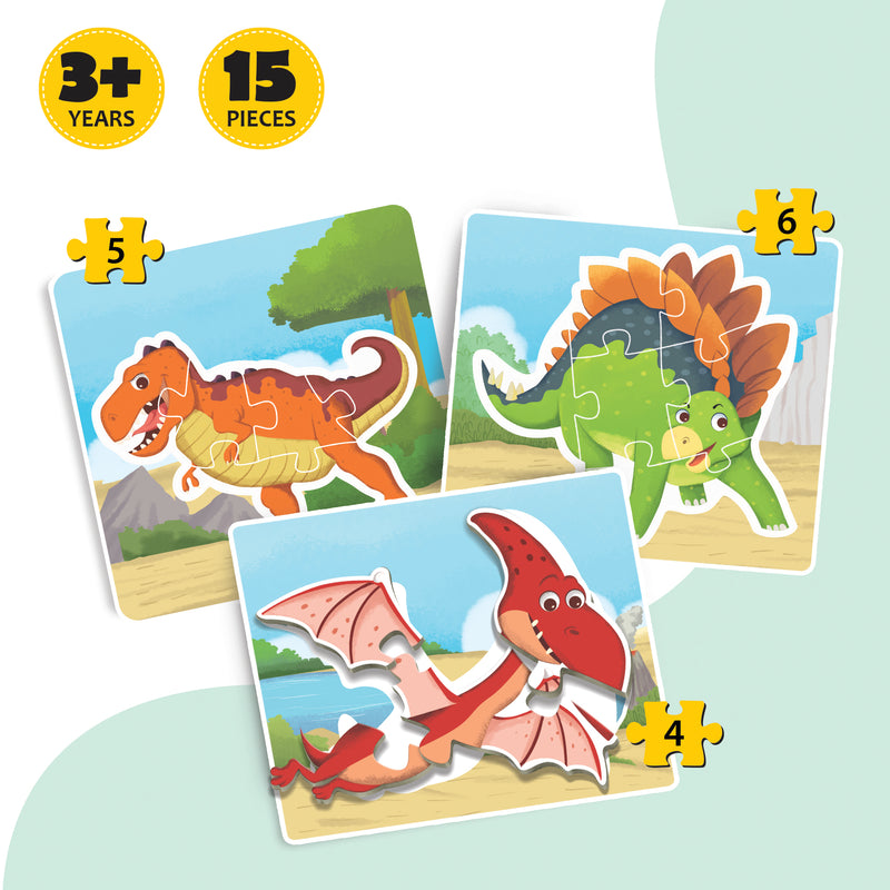 Baby’s First Puzzle Game: World of Dinosaurs - Fun & Educational Jigsaw Puzzle Set for Kid