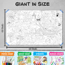 GIANT JUNGLE SAFARI COLOURING POSTER, GIANT AT THE MALL COLOURING POSTER, GIANT PRINCESS CASTLE COLOURING POSTER and GIANT CIRCUS COLOURING POSTER | Set of 4 Posters I Giant Coloring Posters Master Collection