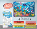 GIANT JUNGLE SAFARI COLOURING POSTER, GIANT AT THE MALL COLOURING POSTER, GIANT PRINCESS CASTLE COLOURING POSTER and GIANT UNDER THE OCEAN COLOURING POSTER | Pack of 4 Posters I Giant Coloring Posters Super Set