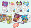 GIANT AT THE MALL COLOURING POSTER, GIANT PRINCESS CASTLE COLOURING POSTER, GIANT CIRCUS COLOURING POSTER and GIANT UNDER THE OCEAN COLOURING POSTER | Pack of 4 Posters I Ultimate Coloring Posters Collection