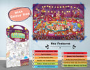 GIANT PRINCESS CASTLE COLOURING POSTER, GIANT CIRCUS COLOURING POSTER, GIANT DINOSAUR COLOURING POSTER, GIANT AMUSEMENT PARK COLOURING POSTER and GIANT UNDER THE OCEAN COLOURING POSTER | Pack of 5 Posters I best jumbo wall posters