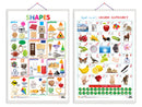 Set of 2 Shapes and Arabic Alphabet?(Arabic) Early Learning Educational Charts for Kids | 20"X30" inch |Non-Tearable and Waterproof | Double Sided Laminated | Perfect for Homeschooling, Kindergarten and Nursery Students