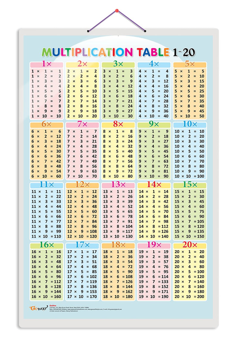 GOWOO - Multiplication Table 1-20