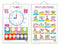 Set of 2 TIME and PREPOSITIONS Early Learning Educational Charts for Kids | 20"X30" inch |Non-Tearable and Waterproof | Double Sided Laminated | Perfect for Homeschooling, Kindergarten and Nursery Students