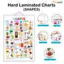 Set of 3 Alphabet, Fruits and Shapes Early Learning Educational Charts for Kids | 20"X30" inch |Non-Tearable and Waterproof | Double Sided Laminated | Perfect for Homeschooling, Kindergarten and Nursery Students