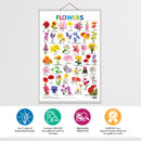 Set of 3 Vegetables, Domestic Animals and Pets and Flowers Early Learning Educational Charts for Kids | 20"X30" inch |Non-Tearable and Waterproof | Double Sided Laminated | Perfect for Homeschooling, Kindergarten and Nursery Students