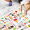 Set of 6 Colours, Shapes, Good Habits, Action Words, SUBTRACTION and ADDITION Early Learning Educational Charts for Kids