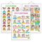 Set of 3 EMOTIONS, DAILY ROUTINE and PREPOSITIONS Early Learning Educational Charts for Kids | 20"X30" inch |Non-Tearable and Waterproof | Double Sided Laminated | Perfect for Homeschooling, Kindergarten and Nursery Students