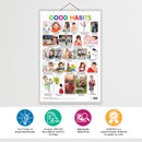 Set of 4 Colours, Shapes, Parts of the Body and Good Habits Early Learning Educational Charts for Kids | 20"X30" inch |Non-Tearable and Waterproof | Double Sided Laminated | Perfect for Homeschooling, Kindergarten and Nursery Students