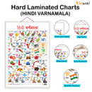 Set of 4 Parts of the Body, Good Habits, Action Words and Hindi Varnamala Early Learning Educational Charts for Kids | 20"X30" inch |Non-Tearable and Waterproof | Double Sided Laminated | Perfect for Homeschooling, Kindergarten and Nursery Students