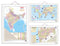 Set of 3 Indian Road Guide & Political, World Political and Maharashtra Road Guide & Political Map Educational Charts | 20"X30" inch |Non-Tearable and Waterproof | Double Sided Laminated |Useful For Preparation Of SSC, UPSC, RRB, IES, and other exams