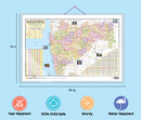 Set of 2 World Political and Maharashtra Road Guide & Political Map Educational Charts | 20"X30" inch |Non-Tearable and Waterproof | Double Sided Laminated |Useful For Preparation Of SSC, UPSC, RRB, IES, and other exams