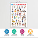 Set of 2 | 2 IN 1 ALPHABET AND NUMBER 1-10 and 2 IN 1 GOOD HABITS AND ACTION WORDS Early Learning Educational Charts for Kids