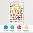 Set of 2 | 2 IN 1 COLOURS AND SHAPES and 2 IN 1 FRUITS AND VEGETABLES Early Learning Educational Charts for Kids | 20"X30" inch |Non-Tearable and Waterproof | Double Sided Laminated | Perfect for Homeschooling, Kindergarten and Nursery Students