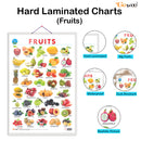 Set of 2 | 2 IN 1 FRUITS AND VEGETABLES and 2 IN 1 BENNY IS ANGRY AND BENNY IS JEALOUS Early Learning Educational Charts for Kids
