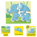 Little Berry Baby’s First Jigsaw Puzzle Set of 2 for Kids: Jungle Animals and Farm Animals - 15 Puzzle Pieces Each