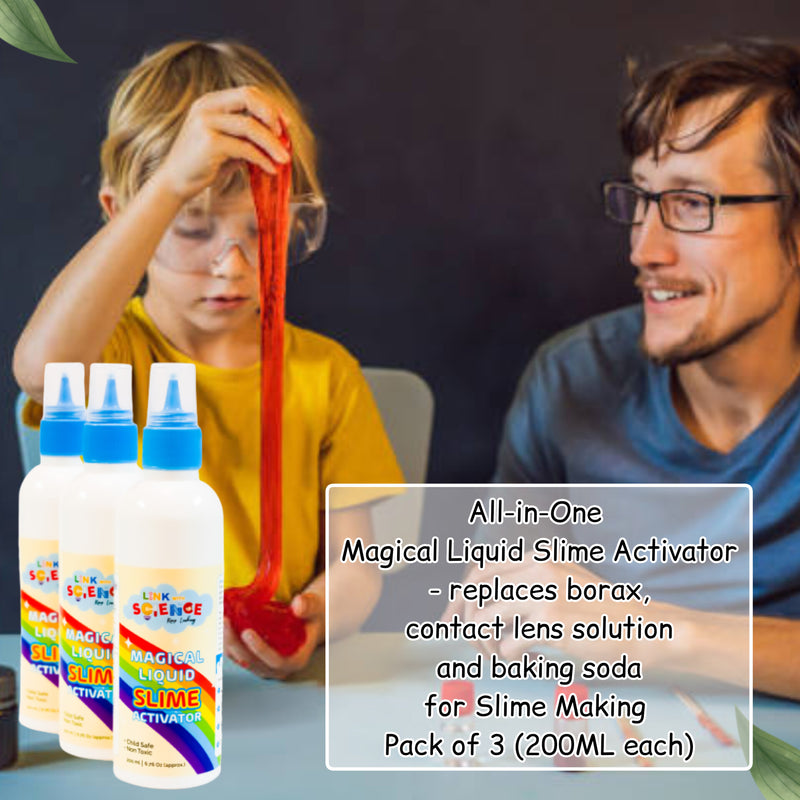 My Slime Activator Solution Half Gallon (64 Ounce) Kit - Make Your Own Slime,  Just Add Glue - Kid Safe, Non-Toxic - Replaces Borax, Baking Soda, Contact  Lens Solution - Activating PVA