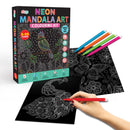 JoGenii Neon Mandala Art Colouring Kit - Unique Gift for kids and adults