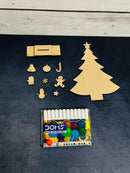 Set of 5 DIY Christmas Painting kit - Reindeer, Gift, Tree, Santa Claus and Bell