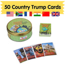 CocoMoco Kids Birthday Return Gifts for Kids Bulk Pack of 5 Pcs Country Trump Cards Game Gifts Under 300 for Boys Girls age 6-8 yrs 8-12 years, Learn Flags, Geography Map Educational Learning Toys