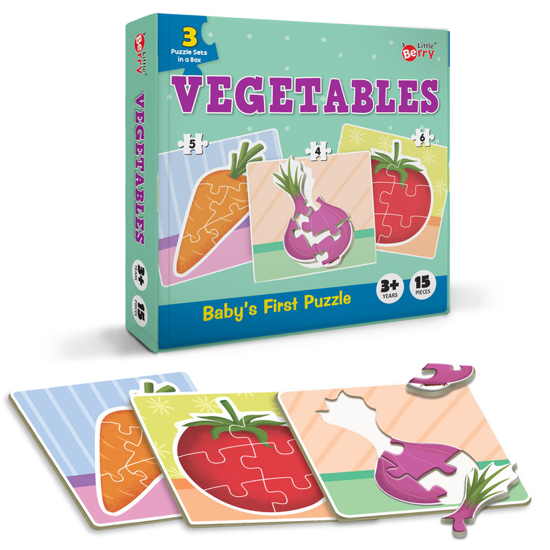 Baby’s First Puzzle Game: Vegetables - Fun & Educational Jigsaw Puzzle Set for Kid