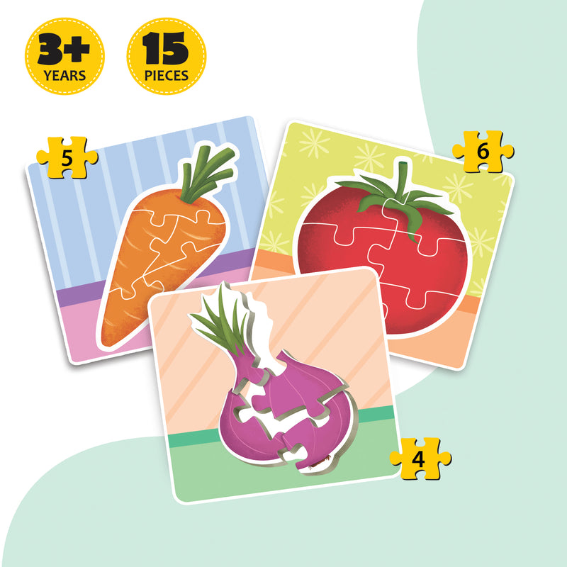 Baby’s First Puzzle Game: Vegetables - Fun & Educational Jigsaw Puzzle Set for Kid