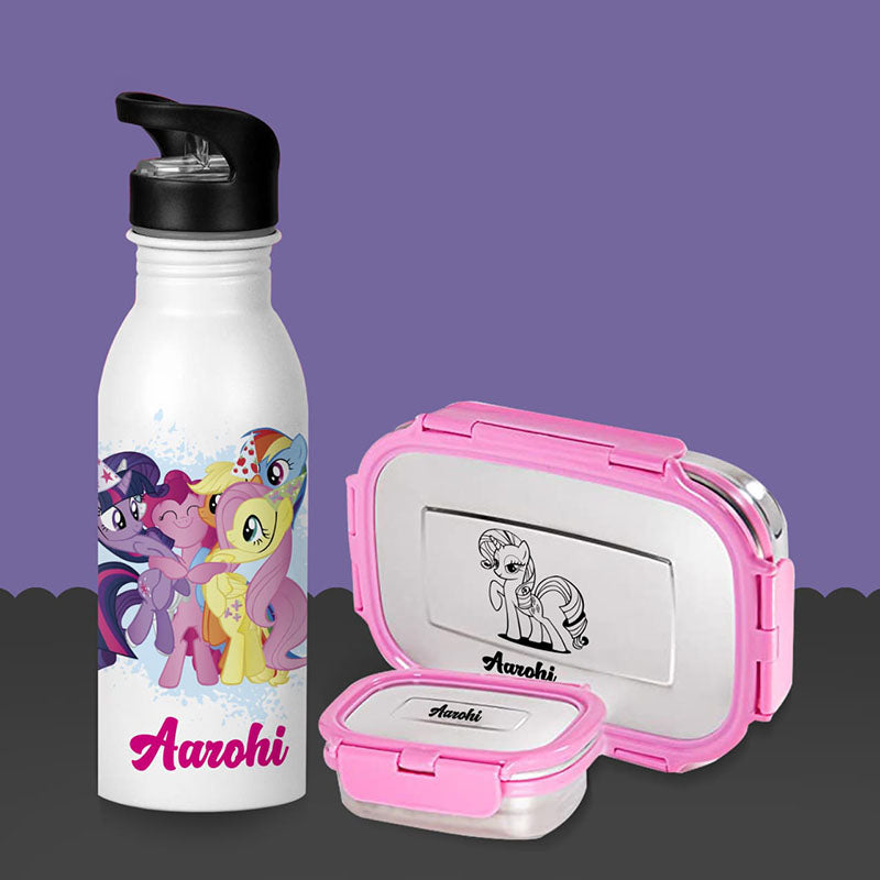 Lilpony bottle Tiffin Set ( Personalization Available )