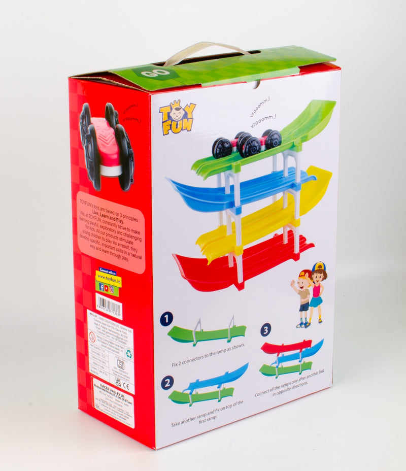 Racer Valley Junior Car Ramp Activity Set  for kids aged 3 and above. Multicolour