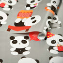 eVincE Panda Gift Wrapping Paper for kids birthday theme party | Pack of 10 Sheets | 70 x 50 cms