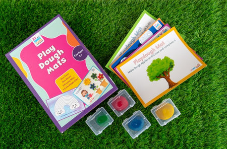 Play Dough Mats Set - Creative 8 mats with 4 non-sticky and toxic clay