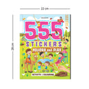 555 Stickers, Holiday and Play Activity and Colouring Book : Interactive & Activity Children Book by Dreamland Publications