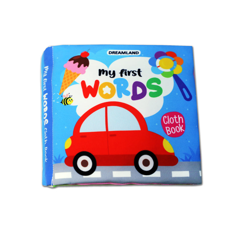 Baby My First Cloth Book First Words with Squeaker and Crinkle Paper, Non-Toxic Early Educational Toy for Toddler, Infants  : Children Cloth Books Book By Dreamland