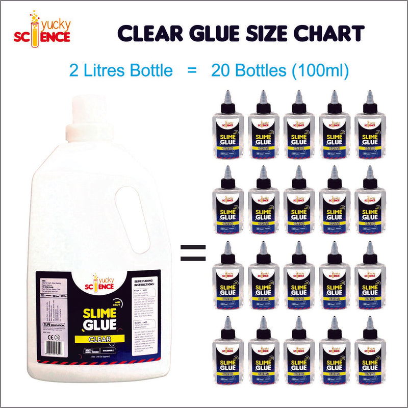 Slime and Craft Clear Glue (Pack of 3, 100 ml Each Bottle)