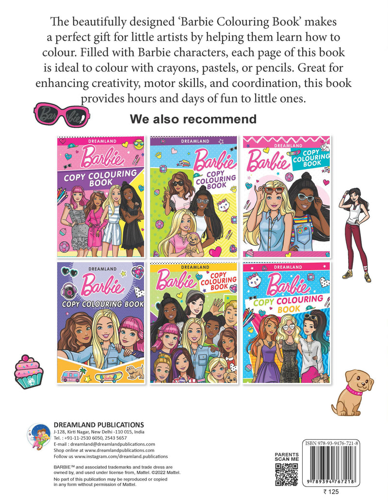 Barbie Copy Colouring Book : Drawing, Painting & Colouring Children Book By Dreamland Publications