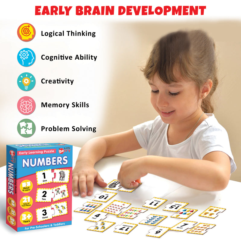 Little Berry Numbers Early Learning Puzzle Game for Kids 2+ Years - Educational Toy (42 Pcs)