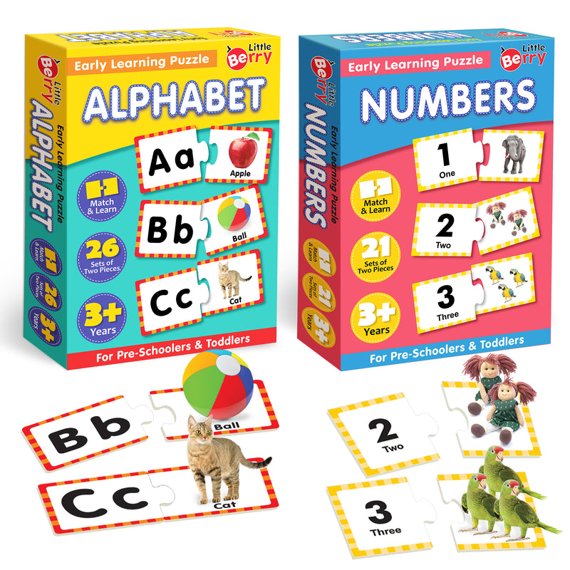 Little Berry Alphabet and Number Early Learning Puzzles for Kids - Educational Toy