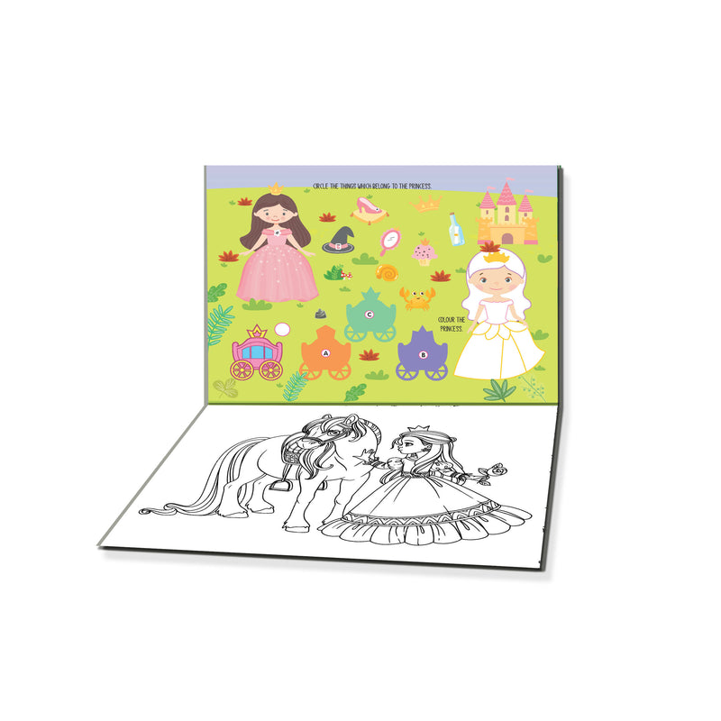 Fun with Princess Activity & Colouring : Interactive & Activity Children Book by Dreamland Publications 9789395406017