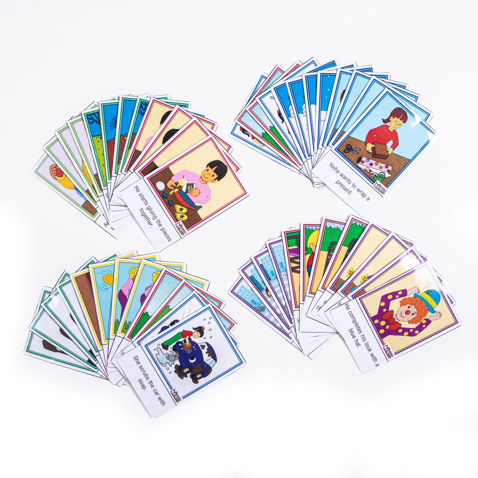 JoGenii |Order & Sequence - Picture Sequencing - 4 cards|Monkey Minds